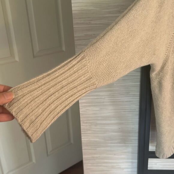 Autumn cashmere oatmeal beige open oversized cardigan size XS 100% cashmere - Picture 3 of 7